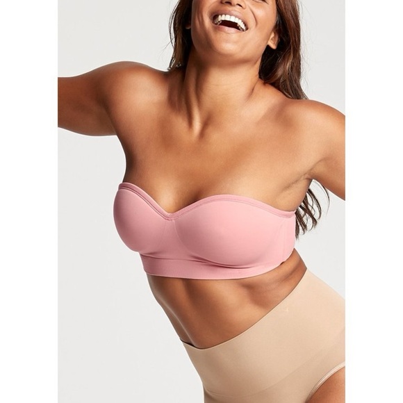 Yummie Payton blush pink seamless strapless bra size large NWT - Picture 2 of 8